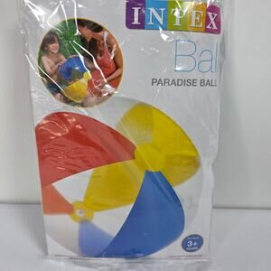 New Inflatable INTEX 24 Inches Multicolor Paradise Summer Pool Beach Ball Age 3+